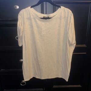 Express Lg Light Heather Grey Short Sleeve Tee